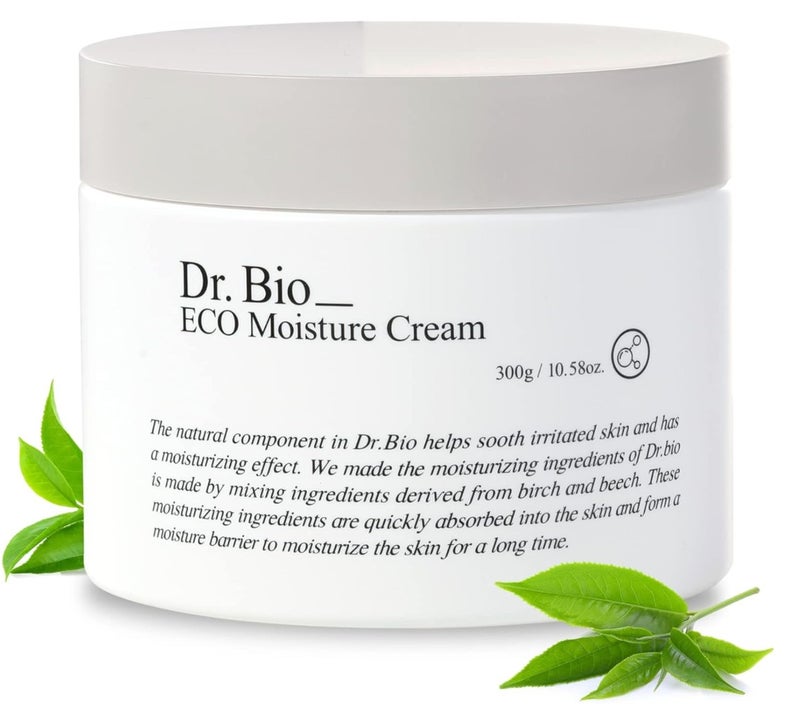 Dr.Bio Eco Moisture Cream 300 g  Daily Face & Body Moisturizer with Shea Butter, Ceramide NP & Rose Water, Deep Hydration for All Skin Types (Sensitive & Family-Friendly) - Image 1